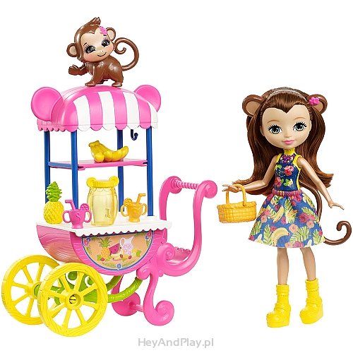 Enchantimals lalka + wózek z owocami